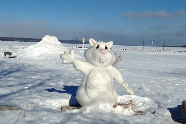 Wiarton Willie Statue in Wiarton Ontariio